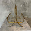 1960s Brass Metal Bamboo Style Magazine Rack