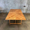 1970s Vintage Pecan Wood Dining Table w/ Two (2) Leaves