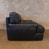 Italian Black Leather Chair