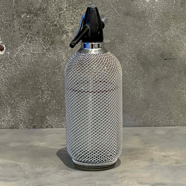 Beaumont Glass Soda Syphon - Aluminum Mesh Exterior