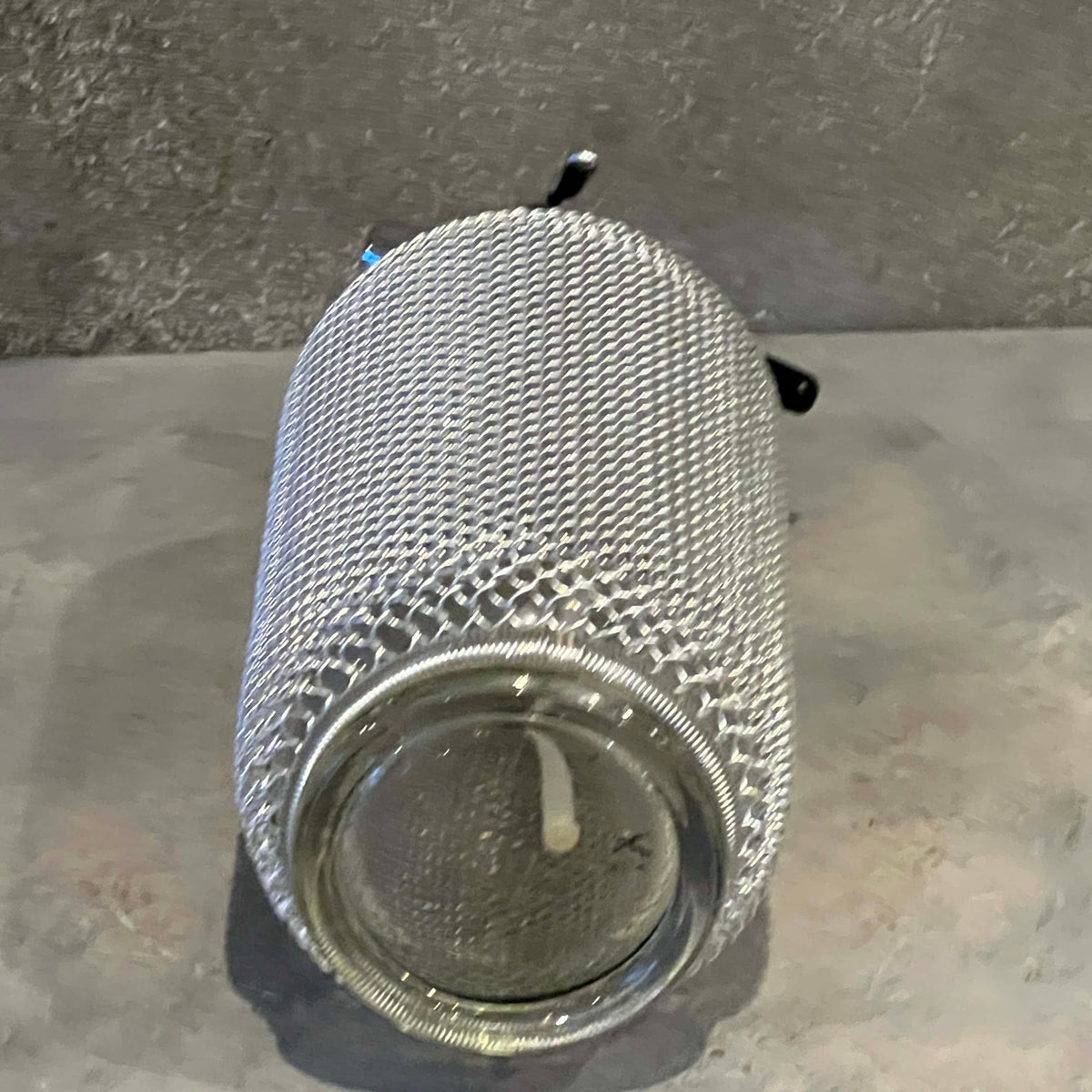 Beaumont Glass Soda Syphon - Aluminum Mesh Exterior