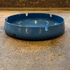 Blue Enameled Metal Ash Tray
