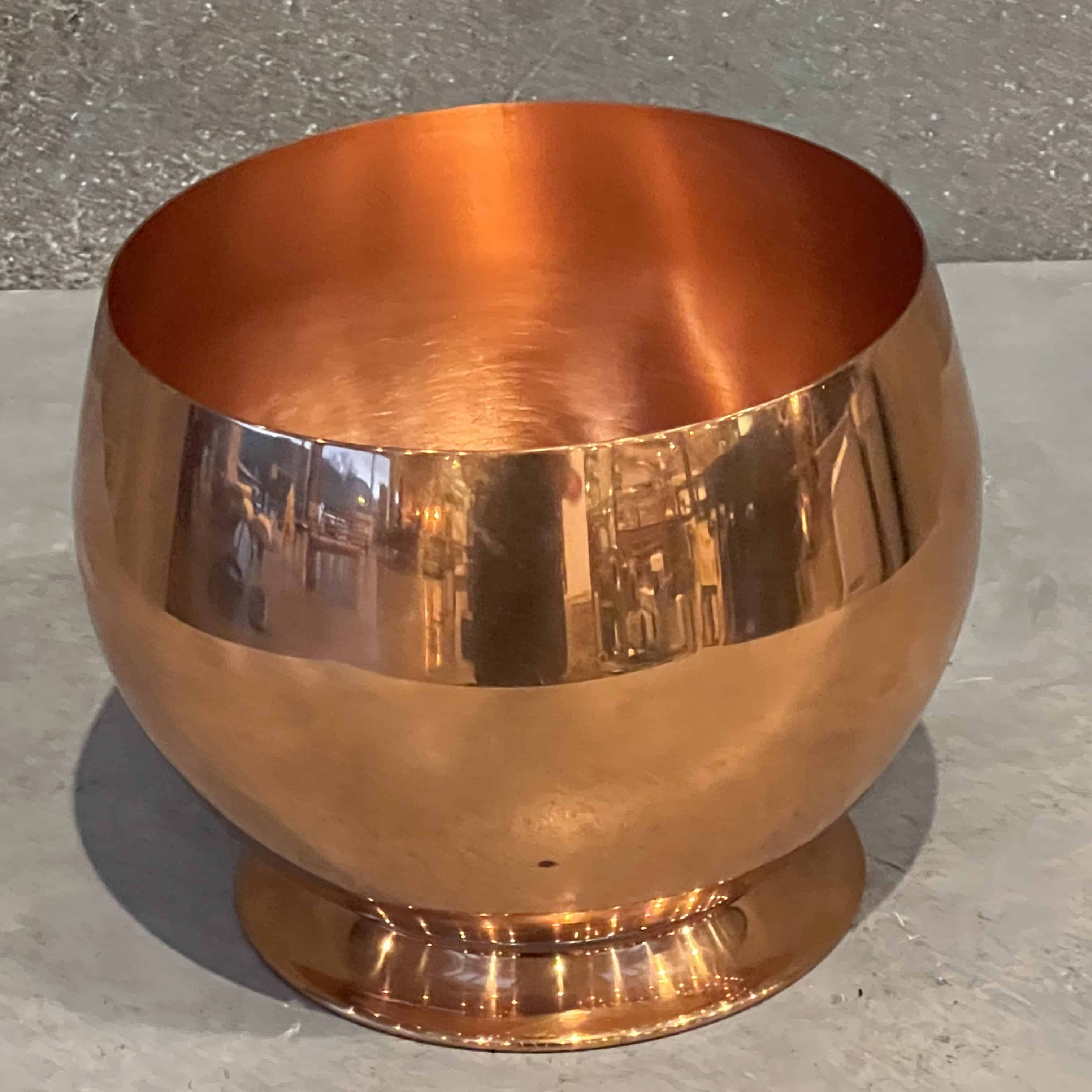 large copper pot planter Coppercraft Guild