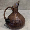 Vintage Crackle Glass Pitcher in the Style of Blenko