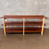 CB2 Stax Console Walnut Shelves w/ Oak Supporting Frame