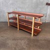 CB2 Stax Console Walnut Shelves w/ Oak Supporting Frame