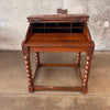 WPA Era Desk - Carved Mahogany - Monterey Style