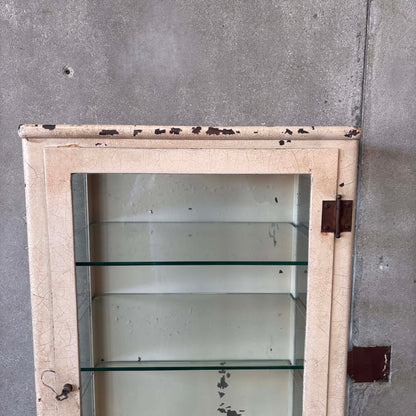 1920s Vintage Locking Doctor Medical Cabinet