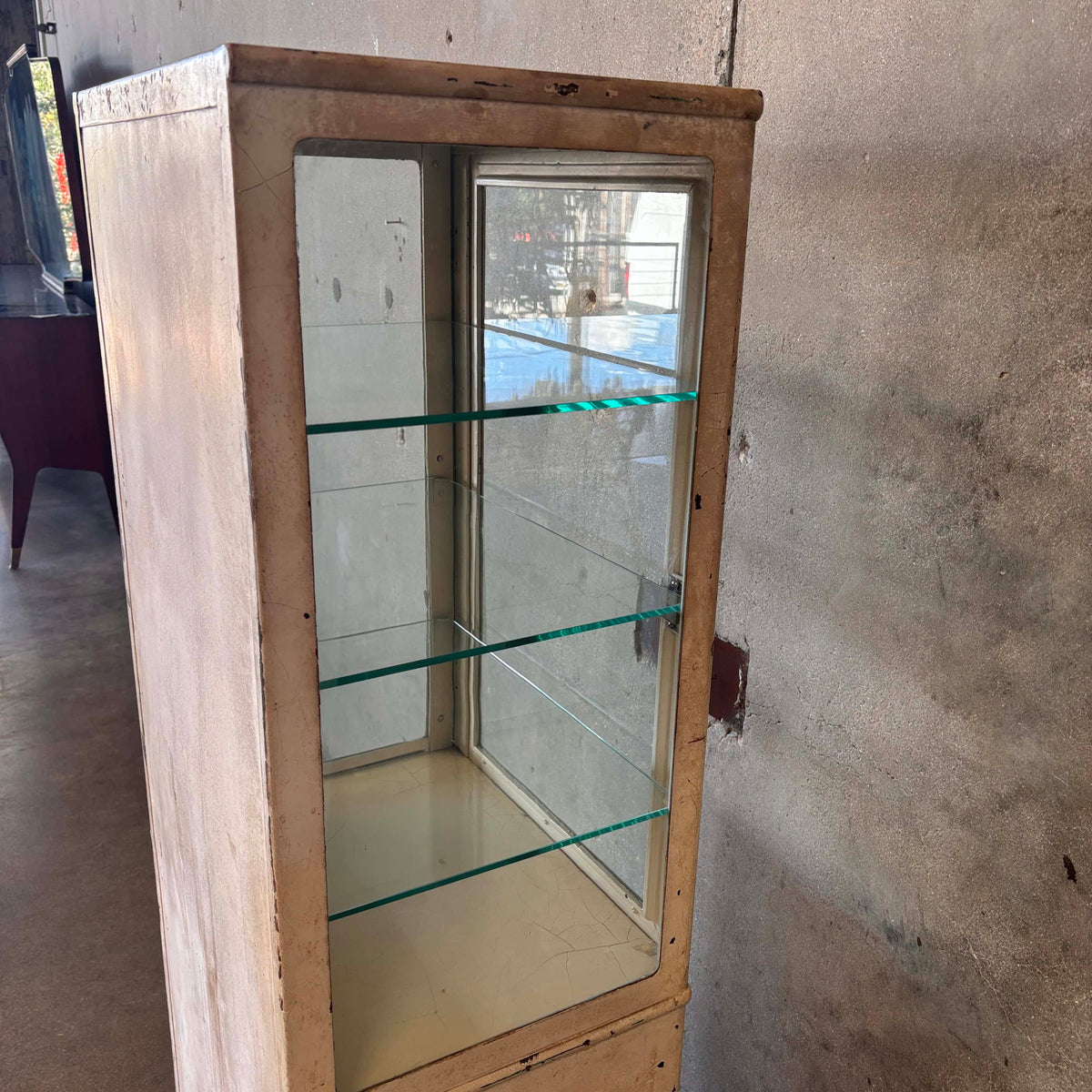 1920s Vintage Locking Doctor Medical Cabinet