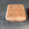 Pair of Leather & Palmwood Ottomans by Pacific Green - HOLD