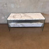 Vintage Post Modern Coffee Table. Glass And Faux Marble