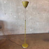 Mid Century Green And Gold Gooseneck Floor Lamp