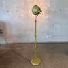 Mid Century Green And Gold Gooseneck Floor Lamp