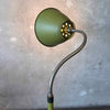 Mid Century Green And Gold Gooseneck Floor Lamp