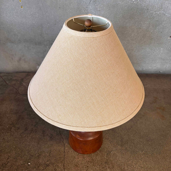Vintage Studio Crafted Burlwood Table Lamp with 3 Way Socket