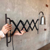 Solid Steel Studio Crafted Wall Mount Scissor Lamp