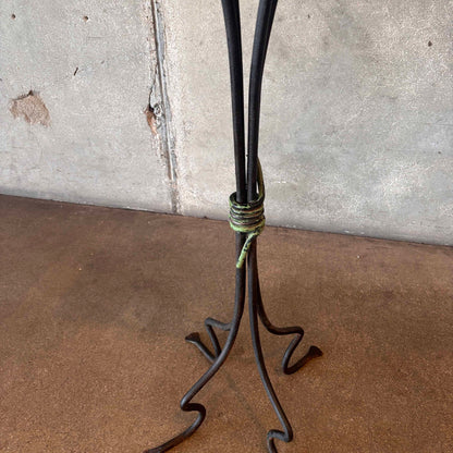 Tall California Tile Table With Iron Base