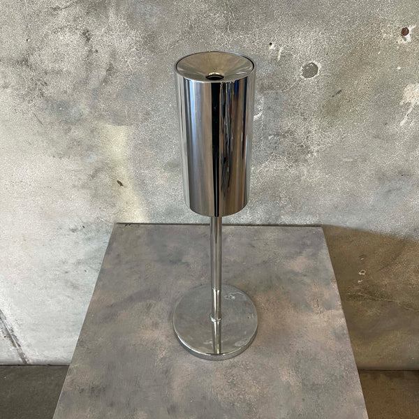 Mid Century Modern Chrome Floor Ashtray