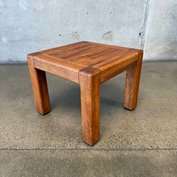 Vintage Solid Oak Side Table