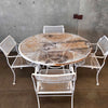 Mid Century Modern Steel Patio Table & Four Chairs