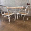 Mid Century Modern Steel Patio Table & Four Chairs