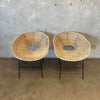 Pair of Wicker Patio Chairs