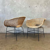 Pair of Wicker Patio Chairs
