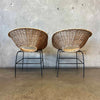 Pair of Wicker Patio Chairs