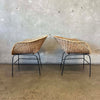 Pair of Wicker Patio Chairs