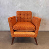 Mid Century Modern Upholstered Chair w/ Tufted Back