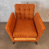 Mid Century Modern Upholstered Chair w/ Tufted Back