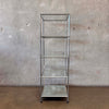 Vintage Five Tier Chrome & Glass Shelf - Industrial Design