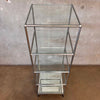 Vintage Five Tier Chrome & Glass Shelf - Industrial Design