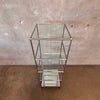 Vintage Five Tier Chrome & Glass Shelf - Industrial Design