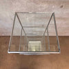 Vintage Five Tier Chrome & Glass Shelf - Industrial Design