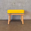 True Colors Stool Wood w/ Yellow Vinyl & Zipper