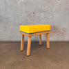 True Colors Stool Wood w/ Yellow Vinyl & Zipper
