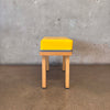 True Colors Stool Wood w/ Yellow Vinyl & Zipper