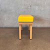 True Colors Stool Wood w/ Yellow Vinyl & Zipper