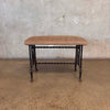 Antique Cast Iron Bench - Upholstered Top