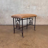 Antique Cast Iron Bench - Upholstered Top