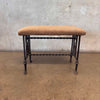 Antique Cast Iron Bench - Upholstered Top
