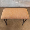 Antique Cast Iron Bench - Upholstered Top