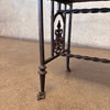 Antique Cast Iron Bench - Upholstered Top