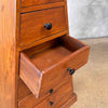 Vintage Handmade Solid Walnut Triangle Chest of Drawers