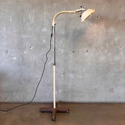 1950s Castle Sybron Medical Rolling Floor Surgery Lamp