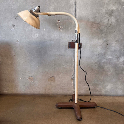 1950s Castle Sybron Medical Rolling Floor Surgery Lamp