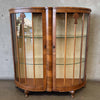 Early 20th Century Art Deco Tiger Oak Curio Cabinet w/ Light