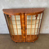 Early 20th Century Art Deco Tiger Oak Curio Cabinet w/ Light