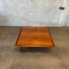 Mid Century Square Walnut Coffee Table
